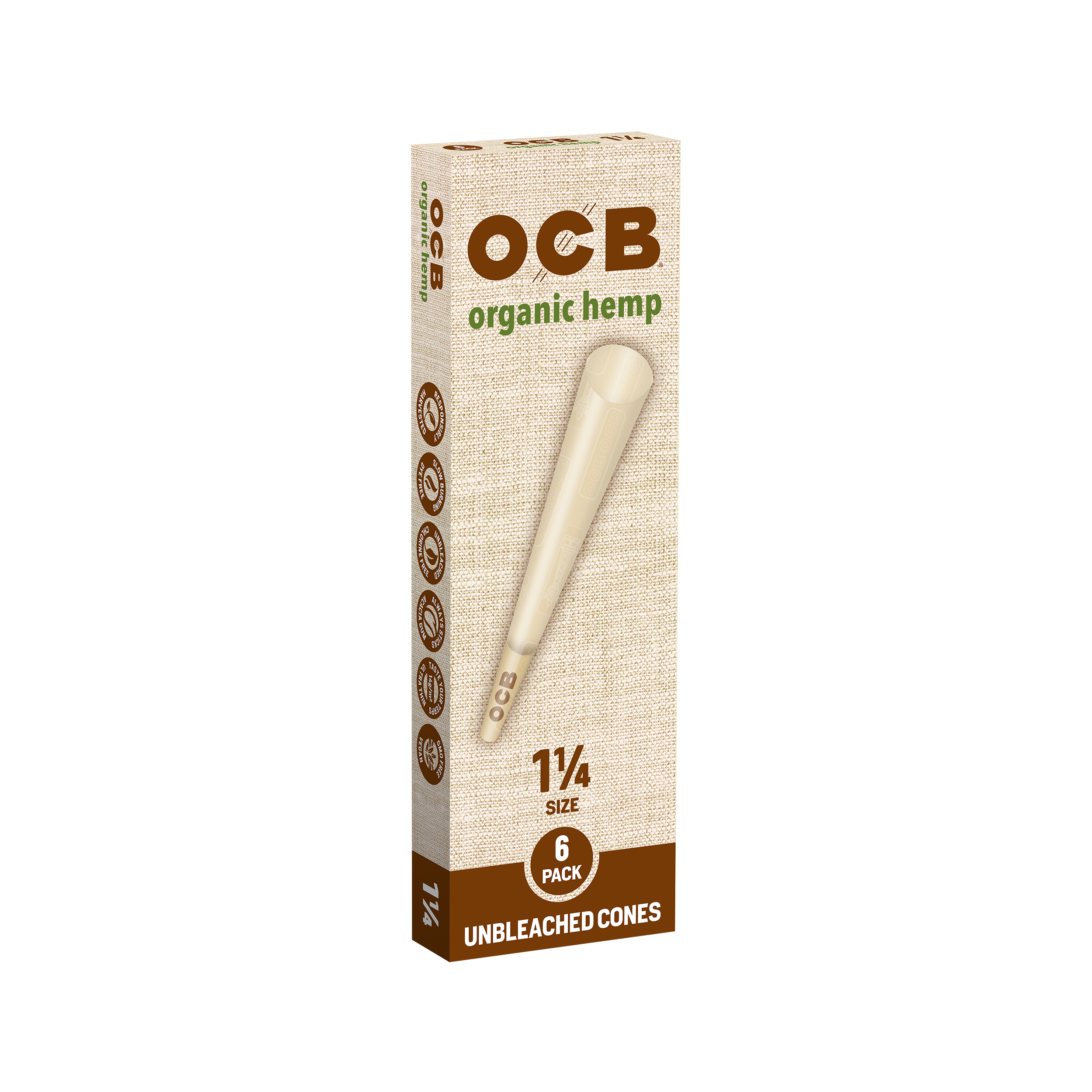 Organic Hemp Cone 1 1/4"