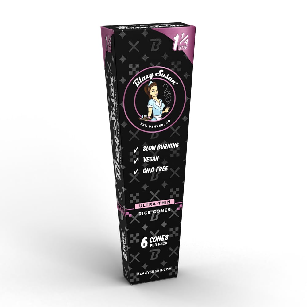 Ultra Thin Rice Prerolled Cones 1 1/4"