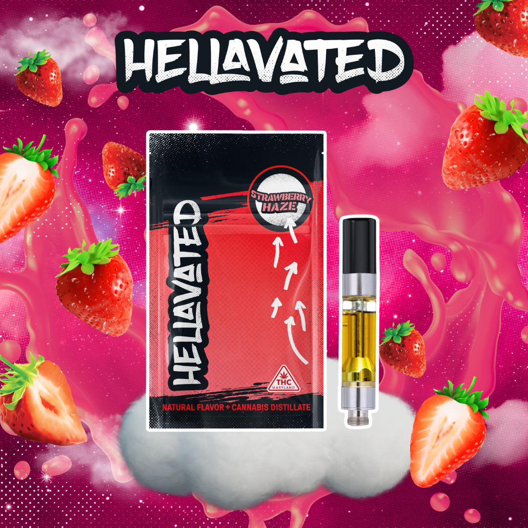 Strawberry Haze - 1g Distillate Cart - Hybrid