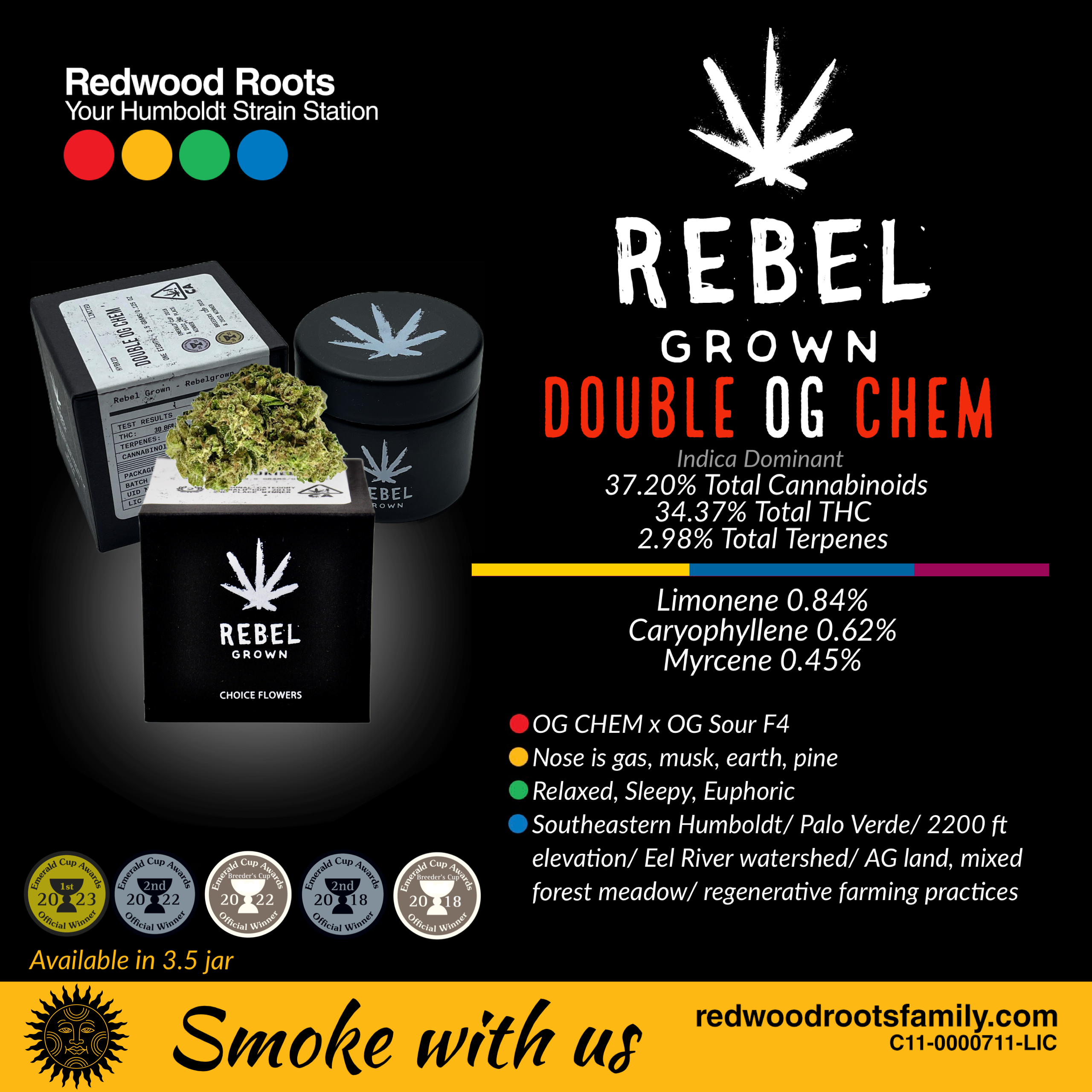 Double Og Chem - 3.5g Whole Buds - Hybrid