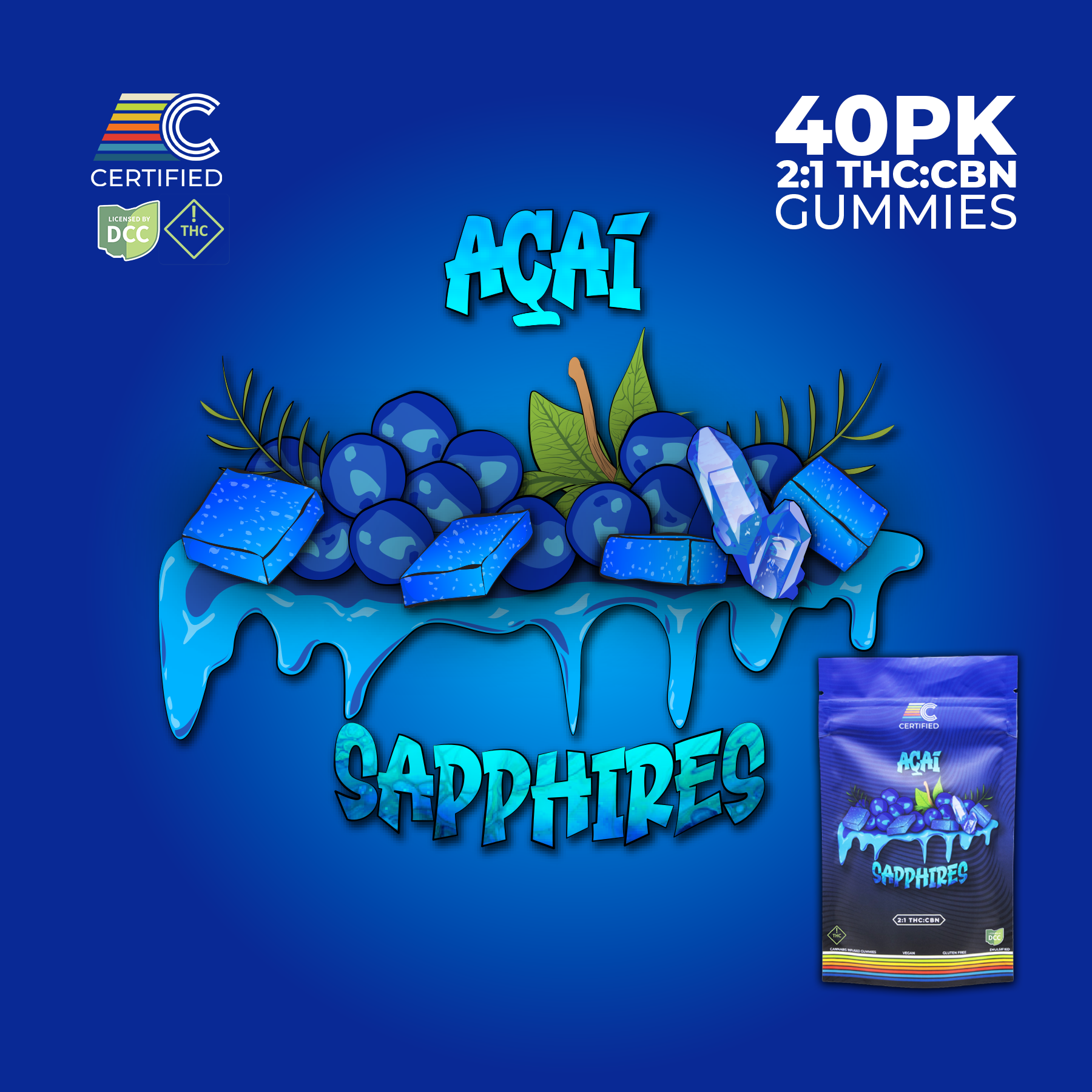Acai Sapphires 2:1 THC / CBN