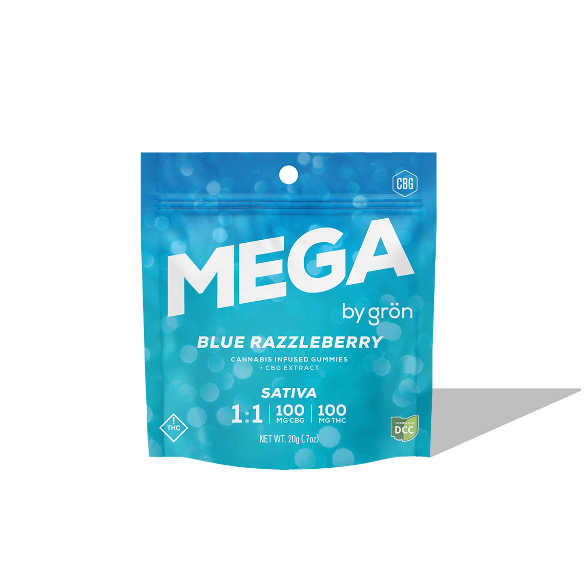 Blue Razzleberry Mega Pearl 1:1 THC / CBG