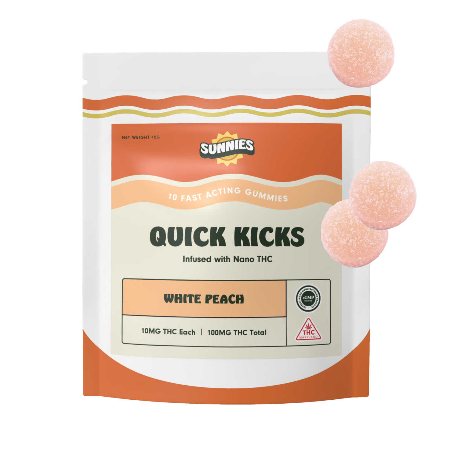 White Peach - 2.5mg Candies - 20pk