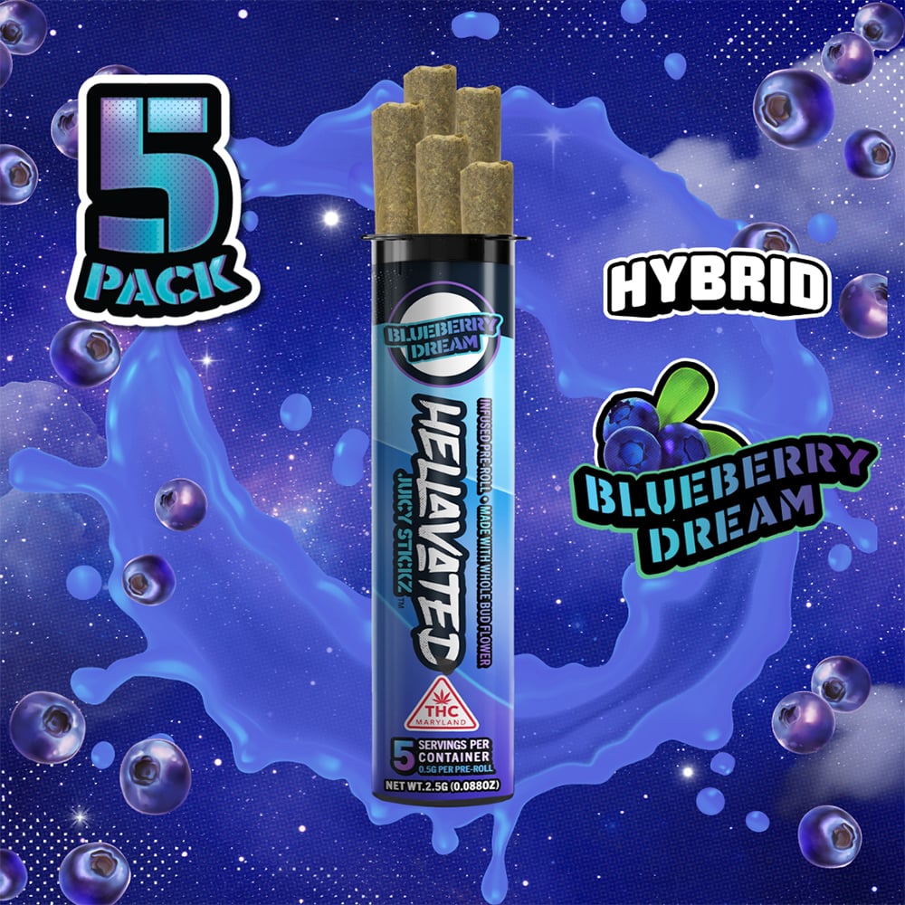 Blueberry Dream - 2.5g Infused - Hybrid - 5pk