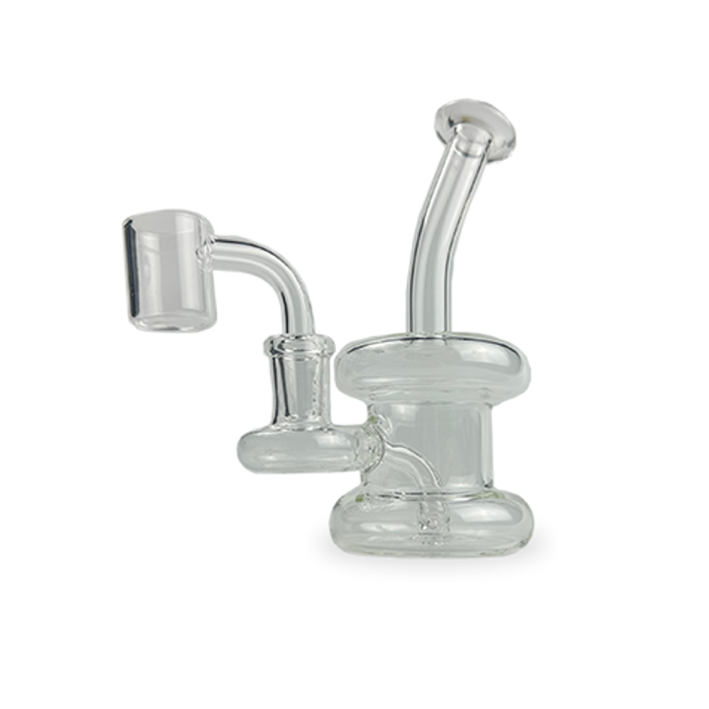 Bent Neck Clear Hanger Rig W/ Banger 6 - Accessories