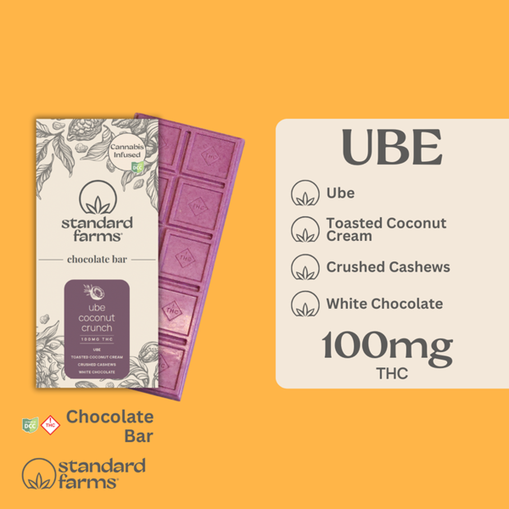 Ube Coconut Crunch White Chocolate Bar