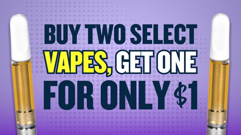 BUY 2 GET 1 SELECT VAPES FOR $1