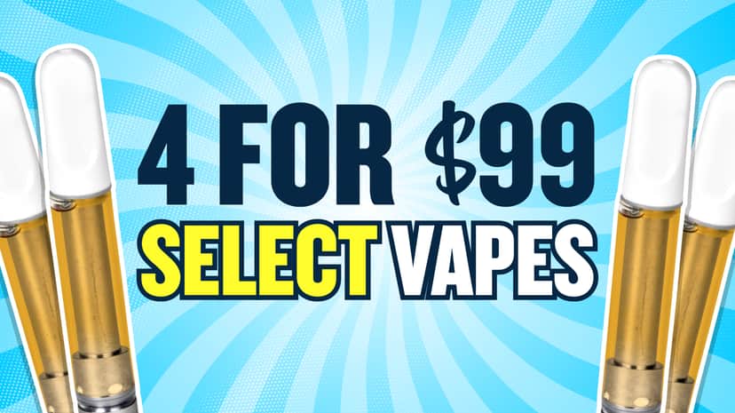 BUY 4 SELECT VAPES FOR $99